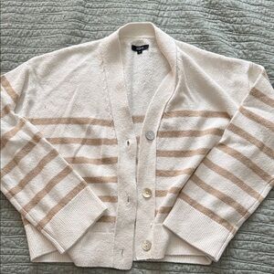 Rails Cream and Tan Striped Cardigan